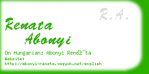renata abonyi business card
